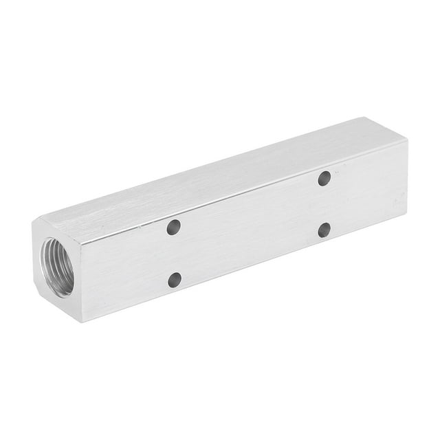 Divisor de Bloque de Colector Divisor de Conector de Bloque de Distribución de Aire de Colector Neumático - Entrada G1/2 Salida G1/4 30x30mm ANGGREK Otros