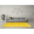 thumbnail image 3 of Ahgly Company Indoor Square Abstract Yellow Modern Area Rugs, 8' Square, 3 of 4