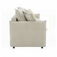 thumbnail image 4 of Elisea Beige Fabric Sleeper Sofa w/2 Toss Pillows - Stylish & Functional, 4 of 9