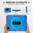 thumbnail image 6 of Decase Shockproof Case for iPad Pro 11 Case 4th/ 3rd/ 2nd/ 1st Gen (2022/2021/2020/2018), Military Grade Protection Rotating Stand Hand Strap Shoulder Strap Kids Friendly Bumper Rugged Case,Blue, 6 of 9
