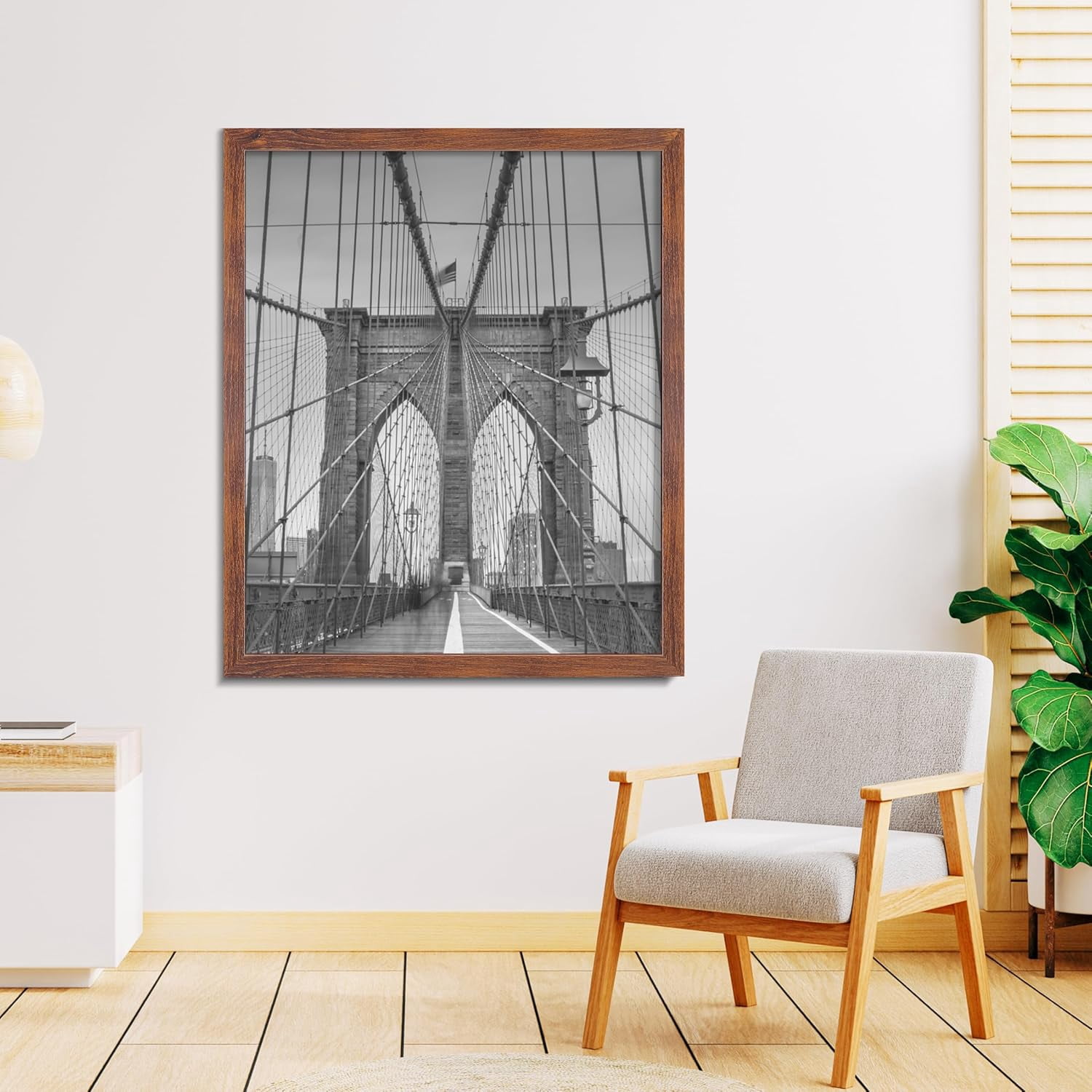 24x30 Picture Frame Brown, Puzzles Frame for Wall Decoration, Classic Brown Minimalist Style Suitable for Decorating Houses, Offices, Hotels, Puzzles Posters Photos or Artwork（1 Pack）
