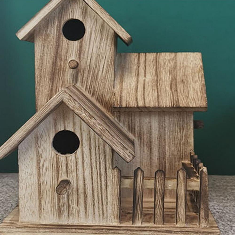 Creative Wooden Bird House Hanging Decoration Birds Home Garden Decoration Exquisite Gifts