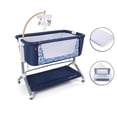 thumbnail image 1 of BabyTrace Multifunctional Baby Bedside Bassinet Sleeper Easy Folding Portable Crib, 1 of 6