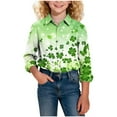 thumbnail image 6 of KyCheLot Boys St Patrick's Day Shirt Printed Button down Shirts Casual Long Sleeve Blouse 3-16 Years, 6 of 7