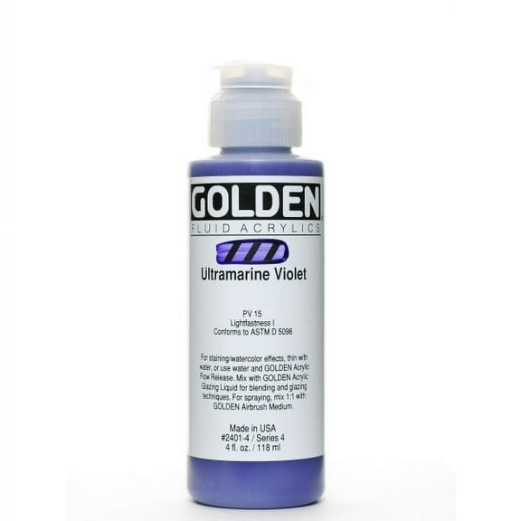 Golden� Fluid Acrylic, 4 oz., Ultramarine Violet