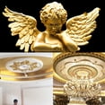 thumbnail image 3 of 100 piezas de papel de aluminio dorado de imitación exquisito, decoraciones ligeras, suministros de adorno para el hogar para pintura, artes, maquillaje, manualidades, decoración, 3 of 7