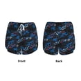 thumbnail image 3 of Balery Blue Sports Car Pantalones cortos deportivos para mujer con forro y dos bolsillos, elásticos, para entrenamiento, gimnasio, yoga-Small, 3 of 7