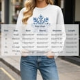 thumbnail image 6 of gbyLJF Women's Snowflake Christmas Sweatshirt Fuzzy Long Sleeve Holiday Tops Festival Travel Fleece Warm Pullover, 6 of 6
