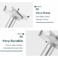 thumbnail image 4 of 6 brocas Forstner para madera, diámetro de corte de carburo: 30/35/40/45/50/60 mm, para dar forma a agujeros de carpintería e instalar puertas esféricas de madera, cajones y plástico., 4 of 5