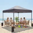 thumbnail image 2 of PATBRELA 10x10 FT Pop Up Canopy Tent, Easy Setup Straight Legs Instant Canopy for Outside with Wheeled Bag, Gray, 2 of 10