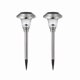 thumbnail image 1 of 2-Pack Solar Garden Lights, Stainless Steel Outdoor Pathway Lighting, Cool White Waterproof Driveway Lamps for Yard and Walkway Decor, 1 of 5