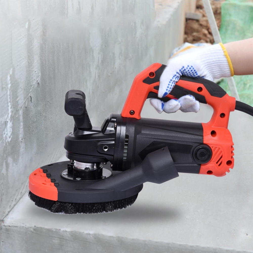 AIHOME Concrete Grinder Machine Multifunctional Floor Sander Double Grip Cement Grinder with Dust Shroud Flexible Angle Grinder Kit for Wall Sanding handy