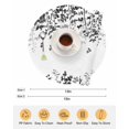 thumbnail image 6 of 13 Inch Round Placemats Set of 6, Black Leaves Non Slip Heat Insulation PP Table Mats, Summer Botanical Washable Place Mats for Kitchen Dining Party Table Decor, 6 of 7
