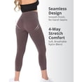 thumbnail image 4 of SlimMe Women's High-Waist Control Seamless Shapewear Leggings - Womens - Female, Small, Heather Brown, 4 of 12