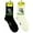 Panda, variant on Small/Medium Novelty Crew Socks | Squirrels & Acorns Cute, Fun & Makes a Great Gift! | 2 Pair (Black & Yellow) | Women’s Shoe Size 4-10