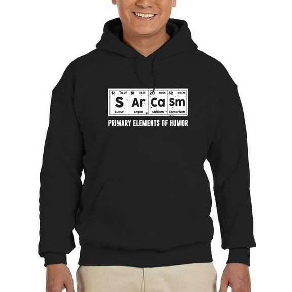 Sarcasm Men Hoodie, Male Large
