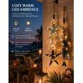 thumbnail image 4 of Wooden Starfish Wall Decor Shelf,Rustic Farmhouse Wall Decor,23.23-Inch Rustic Wooden Coastal Starfish Door Wall Hanging with Warm LED Lights for Home Porch Entryway., 4 of 11