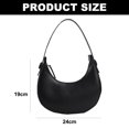 thumbnail image 2 of Nuevo bolso de hombro de moda con textura de tendencia, bolso para axila, adecuado para bolso de hombro de PU para mujer, negro, 2 of 6