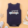 thumbnail image 2 of Mikilon Newborn Infant Baby Boys Girls Letter Cartoon Sleeveless Romper Clothes Baby Clothes for Girls 6-9 Months Blue 2023 Deal, 2 of 9