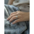 thumbnail image 6 of SOLITAIRE JEWELS 3Ct Elongated Cushion Moissanite Diamond Engagement Solitaire Ring With Pave 18K White Gold, 6 of 7