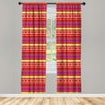 thumbnail image 3 of Ambesonne Mexican Curtains, Vibrant Lizard Folklore, Pair of 28"x63", Multicolor, 3 of 5