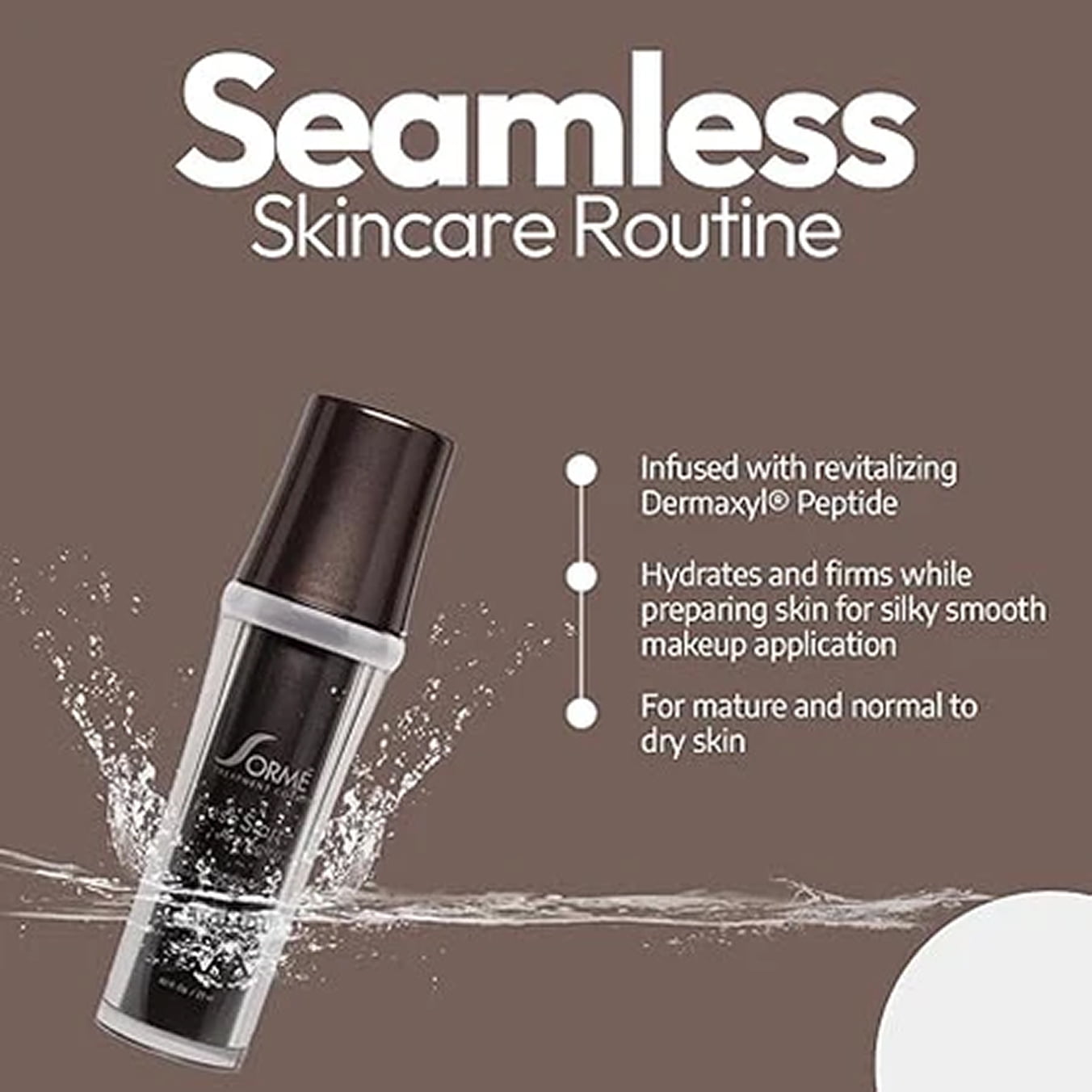 Sorme Fresh Start Under Foundation Makeup Enhancer,  Anti-Aging Face Primer for Mature Skin, Hydrating Primer with Dermaxyl, Vitamins A, C & E, Makeup Base for Normal, Dry & Sensitive Skin (25ml)