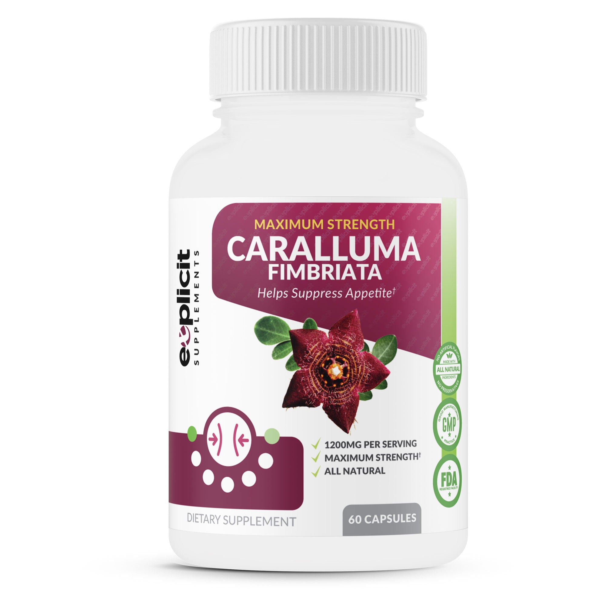 Pure Caralluma Fimbriata Max Strength Appetite Suppressant, Increase
