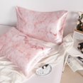 thumbnail image 4 of Super Soft Satin Pillowcase Set of 2, Hair-friendly Satin Pillow Case with Envelope Closure, Standard Size, 20 x 26 inches, Red Marbling, 4 of 7