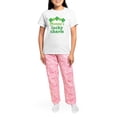 thumbnail image 4 of CafePress - Irish Mommy's Lucky Charm Women's Light Pajamas - Women's Short Sleeve Print T-Shirt and Pants Light Cotton Pajama Set, 4 of 7