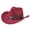Wine, variant on New Vintage Western Cowboy Hat For Men's Gentleman Lady Jazz Cowgirl With Leather Wide Brim Cloche Church Sombrero Hombre Caps