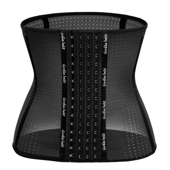 Clearance! Women Corset Body Shaper Waist Trainer Breathable Shaperwear Bustiers Slimming Belt Underbust Strap Tummy Waist Cincher Black M