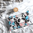 thumbnail image 5 of Yiaed Panda Cute Pink Hearts Print Brushed Microfiber Envelope Pillowcases, Standard,Envelope Closure Pillow Cases(No pillow core)-14"x20", 5 of 6