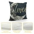 thumbnail image 4 of Love You to Moon Blue Calligraphy Night Sky Design by Daphne Polselli Throw Pillow,, 4 of 5