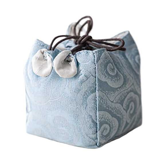 Nouveau Sac de Rangement Antichoc de Style Chinois pour Service à Thé, Sac à Main de Voyage Portable pour Tasses à Thé, Étui de Transport de Théière Vintage et Tendance avec Fermeture Éclair, Cadeau Idéal pour les Amateurs de Thé