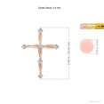 thumbnail image 5 of ANGARA Natural Diamond Braided Cross Pendant in 14K Rose Gold for Women (Size-2.4mm| Color-I-J| Clarity-I1-I2) | April Birthstone, Anniversary, Jewelry Gift for Women | Natural Diamond Necklace, 5 of 10