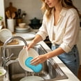 thumbnail image 3 of Solivara Non Scratch Microfiber Kitchen Scrub Sponge Washable Reusable Random(Blue,3.94*6.30in), 3 of 3