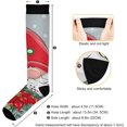 thumbnail image 3 of FREEAMG Cute Cartoon Gnome with Christmas Wreath Compression Socks for Women and Men, 1 Pair, 3 of 7