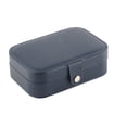 thumbnail image 1 of Travel Jewelry Case, Jewelry Storage Box Dark Blue Lattice Design  for Trip, 1 of 8