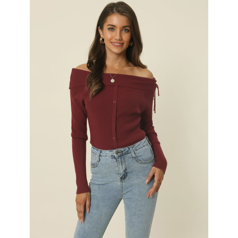 Wine Weekend Off The Shoulder Pullover Wine Weekend Off The Shoulder Pullover