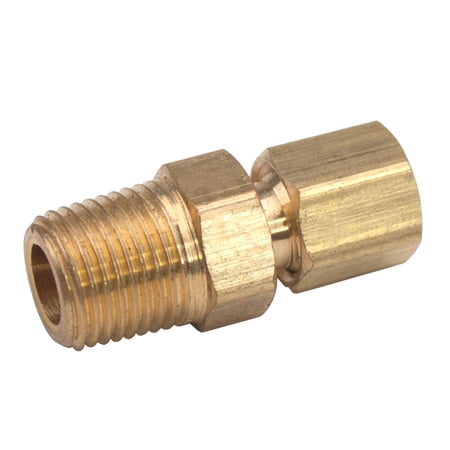 LTWFITTING Brass 1/8 OD x 1/8 Male NPT Compression Connector Fitting(Pack of 25)