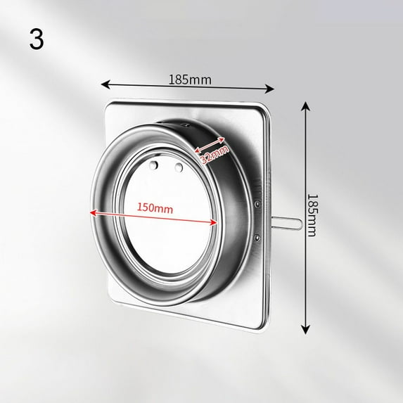 Round Kitchen Home Improvement Range Hood Flue Damper Check Valve Pipe Check Valve Ventilation Check Valve Pipe Draft Blocker Air Duct Check 3