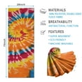 thumbnail image 2 of Colorful Tie Dye Pattern Hot Yoga Mat Towel Non Slip for Hot Yoga - Quick-Drying Yoga Mat Cover with 4 Corner Pockets with Travel Bag - Hot Yoga Towel Non Slip Grip Moisture Wicking Sweat 70"x26", 2 of 6