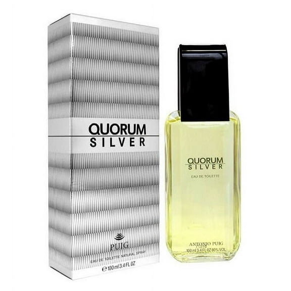 QUORUM SILVER * Antonio Puig 3.4 oz / 100 ml Eau De Toilette Men Cologne Spray