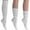 White, variant on Women's Cotton Slouch Socks Knee High Scrunch Boot Socks Breathable Extra Long All Season 3 Pairs (Pistachio)