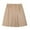 Khaki, variant on Girls' School Uniform Pleated Scooter Skirt With, Elastic Waistband and Decor Buttons (Navy 7-8 Years)