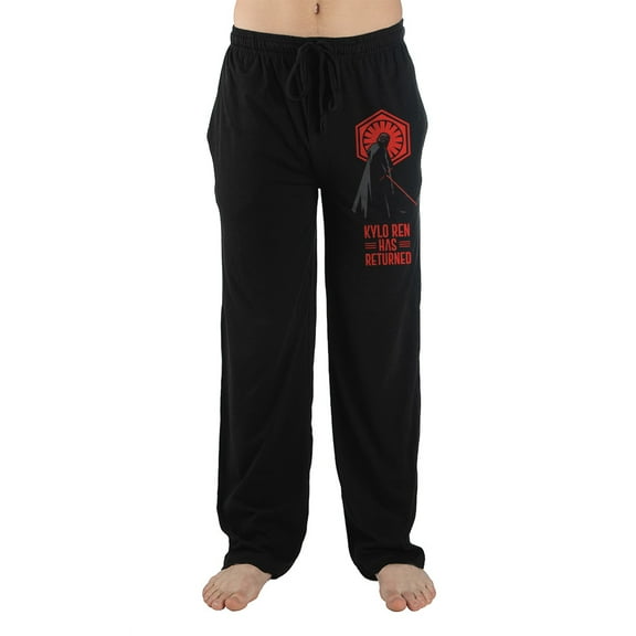 Kylo Ren Star Wars Characters Mens Black Sleep Pajama Pants-Medium