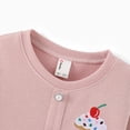 thumbnail image 4 of PatPat Girls Outfit Set Cherry Cupcake Graphic Cardigan Top and Plaid Bow Skirt Set Kids Clothes 4-12Y, 4 of 10