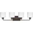 thumbnail image 2 of 4428804-710-Generation Lighting-Sea Gull Lighting-Canfield-4 Light Bath Vanity-Bronze Finish-Incandescent Lamping Type, 2 of 2