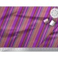 thumbnail image 2 of Soimoi Purple Cotton Voile Fabric Vertical Stripe Printed Craft Fabric by the Yard 42 Inch Wide, 2 of 3