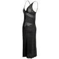 thumbnail image 6 of Sakmal Black Chemise Nightgowns for Women Mesh Plus Size Ultra-Soft Cozy Sleepwear Sleeveless Patchwork V-Neck Long Chemises S-6XL, 6 of 9